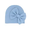 Niemowlę Jesień I Zima Ciepłe Czapki Solid Color Handmade Bowknot Baby Caps Dzieci Akcesoria Do Włosów Odzież Dekoracja Zdjęcie Rekwizyty