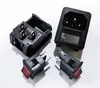 10A 250V Power Adapter, Red Light Socker Switch IEC 320 C14 3Pin Male Inlet Sockets Connector Plug/10PCS