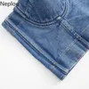 NEPLOE CROP TOP TOP TERAGE SUPÉRIÉE SEUX SEXY CAMIS PUSH UP BRA DENIM SOUCHER BUSTIER BUSTIER BUSTINER GEST VEST VÊTEMENTS 1C292 210423