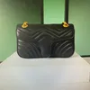 Luxurys Marmont Geldbörse, Designer-Umhängetasche für Damen, Umhängetaschen, Handtaschen, weiblich, klassische Originalmarken, Abendtasche, Handtasche, modische Damen-Geldbörsen mit Kettenklappe