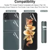 [1Set 5PCS] HD Full täckt yttre + inre skärm TPU mjukfilm + Back Cover Flexibel Skärmskydd för Samsung Galaxy Z Flip 3 5g