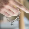 2021 New 925 스털링 실버 원래 Me Bracelet 여성 Fit Pandora 비즈 패션 DIY 쥬얼리 여성용 선물