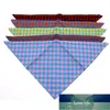 Dog Apparel Pet Bandana Small Middle Bibs Scarf Washable Cozy Cotton Plaid Printing Puppy Kerchief Bow Tie Grooming Accessories Factory price expert design Quality