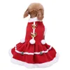 Vêtements pour chiens 2021 Ornement de Noël Vêtements pour animaux de compagnie Robe de couleur unie Manteau Gilet Animaux Chat Veste d'échauffement Mignon Puppy3182