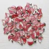 Wholesale 50pcs/lot Pendants Fashion Natural Watermelon Red Moon Shape Charms Bead DIY Jewelry Making For Women