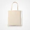 DIY lege witte canvas opbergtas Eco herbruikbare opvouwbare boodschappentassen cuctom zwart beige handtas