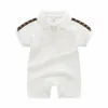 Neonate e ragazzi manica corta capodanno abiti in cotone designer marca lettera stampa neonato pagliaccetto per bambini pigiama