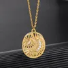 Pendant Necklaces Vitage Opal Sun Moon Star Necklace For Women Gold Sliver Color Streetwear Chain Stainless Steel Jewelry Couple Gift