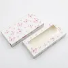 Partihandel 16 stilar 3d mink Lash Paper Eyelash Förpackning Box Lashes Boxes Marmor design för 10mm- 25mm Mink Eyelashes Case