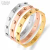 Fysara Marque De Luxe Vis Rivet Bracelets Hommes Or Couleur En Acier Inoxydable Amour Nail Bracelets Punk Rock Bijoux Garçon Montre Accessoires Q0719