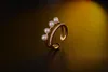 Wedding Rings 4 Pearl Ring For Women Roes Gold Color Finger Accessoires Girl Birthday Gift