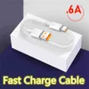 Snabbladdning USB C-kablar 1M 3ft 6A Typ-C USB-kabel för Samsung S8 S9 S10 S20 S22 S23 Obs 20 HTC Xiaomi Android-telefon