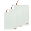 Notizbücher A5 Sublimationszeitschriften mit doppelseitigem Klebeband Thermaltransfer Notebooks DIY White Blanks Faux Leder Journal A02