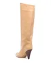 スパイクハイヒールは鉄のつま先の袖の膝の高いブーツレディースダイアゴニャル女性靴ファッション冬のパンクカウボーイボタス女性
