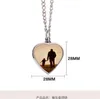 Sublimation Pendant Thermal Transfer Printing Necklace Urn Memorial Necklaces White DIY Lovers Heart Ornament with Sublimated Aluminum Pieces Wholesale A02