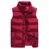 Winter Vest Male Mens Sleeveless Jackets Casual Fashion Cotton Down Waistcoat Coats Autumn Vests Warm Outwear Plus Size 210518