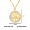 Guldkristallmynt Pendant Tree of Life Halsband Rostfritt stålkedjor för kvinnor Mäns Mode Smycken kommer och Sandy