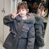 Children Girl Jacket Thick Long Winter Warm Coat Fashion Parka Hooded Outerwear New Kids Snowsuit Fur Collar Coat TZ979 H0909