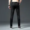 Prue Black Men Jeans Slim Elastic Italy Eagle Brand Autumn Fashion Business Trousers Male Classic Cotton Jeans Denim Pants 210318