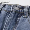 Yitimuceng kedja kvinnor jeans rakt full längd byxor våren hög midja denim bekväma casual kläder mode 210601