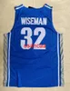 Maglia da basket Memphi Tigers # 32 James Wiseman College All Stitched Black Blue Grey drop Maglie S-2XL