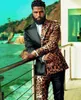 Einzigartige Leopard Männer Hochzeit Smoking 2 Stück Bräutigam Hosen Anzüge Party Prom Jacke Business Tragen Outfit traje hombre