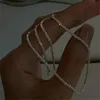 Charm 925 Серебряный геометрический Pandent Chain Clavicle Ожерелье Женщины Мужчины Ювелирные Изделия
