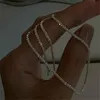 Fascino in argento 925 geometrico Pandent catena clavicola collana donna uomo gioielli