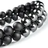 F137 Mattes schwarzes Steinarmband 8mm Magnetische Modegesundheit JJewelry 2020 Fengshui Kraft Steinarmband Hämatitperle