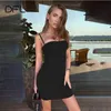 Dfllifes Mulheres vestidos espaguete com cinta espartilho sexy clubwear sem costas vestido corporcon mini manto de manchas de manchas Soild 2021 Casual