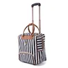 Moda Mulheres Travel Business Boarding Bag On Rodas Trolley Bolsas Grande Capacidade Viagem Rolling Bagagem Retro Menina Mala de Viagem 211118