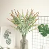 Decoratieve bloemen kransen eucalyptus kunstmatige planten tak groen enkel plastic nepbloemwandaccessoires bruidsboeket voor huis d