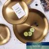 Zestawy sztućców okrągłe taca ze stali nierdzewnej metalowa przekąska z owocami kosmetyków biżuterii organizator europejskie płyty obiadowe 5984051