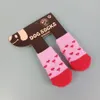 4pcs warme Welpenhundbekleidung Schuhe weiche Haustier Strick Socken Süßes Cartoon Anti Slip -Skid -Socken für kleine Hunde atmungsaktive Haustiere Produkte 20220110 Q2