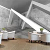 Пользовательские фото обои серые цементные стены здание 3D абстрактные космические фона гостиной диван спальня росписью