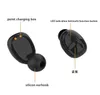 TWS trådlösa öronproppar 3D-stereo Bluetooth hörlurar 5.0 med dubbla mikrofon sport som kör vattentät handfree hörlurar