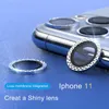 Diamond Camera Screen Protectors Case for iPhone 11 Pro Max Full Cover Lens Protective Film Ring Back Cases