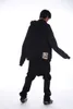 Herrtröjor sevenclod slumpmässiga blinda lådor porträtt klistermärke lös silhuett hoodie tröja raf simons vibe stil