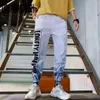 Streetwear Hip Hop Joggers Pantolon Erkekler Gevşek Harem Pantolon Ayak Bileği Uzunluğu Pantolon Spor Erkekler için Spor Casual Mektup Baskı Sweatpants 3XL 211201