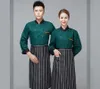 Mannen Themakostuum Koksbuis met lange mouwen Hotelservice Werken OutWear Restaurant Keuken Werk Vrouwen Tooling Chefs Uniform Koken Kleding Tweedelige sets