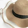 المرأة الصيف أزياء القش قبعة في الهواء الطلق bowknot شاطئ قبعة الشمس حماية تنفس قبعات شبكة واسعة بريم القبعات