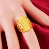 Wedding Rings Vietnam Alluvial Gold For Women Keep Color Plated Latest Flower Finger Adjustable Ring Designs