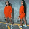 NEWDISCVRY Letter Print Casual Women's Two Piece Outfits Set Tracksuit Shirt Sexy Top +biker Shorts Jogger 2 Piece Active 2020 X0428