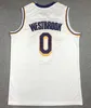 2021 Basketbal Jerseys Carmelo Anthony 7 Russell Westbrook 0 8 24 Mens Blauw Wit Geel Paars Zwart Kleur 6 James Topkwaliteit