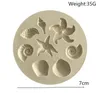 500pcs Starfish Cake Mould Ocean Biological Conch Sea Shells Chocolate Silicone Mold DIY Kitchen Liquid Tools RRD11365