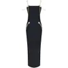 Ocstrade Runway Fashion Maxi Long Bandage Dress New Arrivasl Black Sexy Celebrity Bandage Dress Bodycon Evening Party Dress 210319