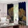 Rideaux rideaux automne grand arbre paysage Po rideaux grande fenêtre pour salon chambre nuit paysage occultant décor à la maison