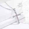 Or Diamant Jésus Croix Collier Pendentif Cristal Rangée Colliers pour Femmes Hommes Bijoux De Mode