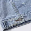 Gilet di jeans strappati da uomo con ricami di ali Gilet senza maniche in denim strappato Hi Street Plus Size M-5XL 211104