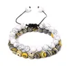 Male Female Bracelet Strands Classic Fashion Beaded Braided Bracelets Couples Friendship 2Pcs/Set Wholesale Handmade Multilayer Bangle